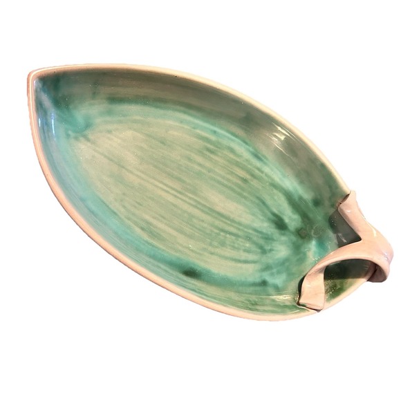 Art Pottery Stangl Terra Rose Free Form Leaf Design Bowl Serving Display MCM‎ - Picture 1 of 15